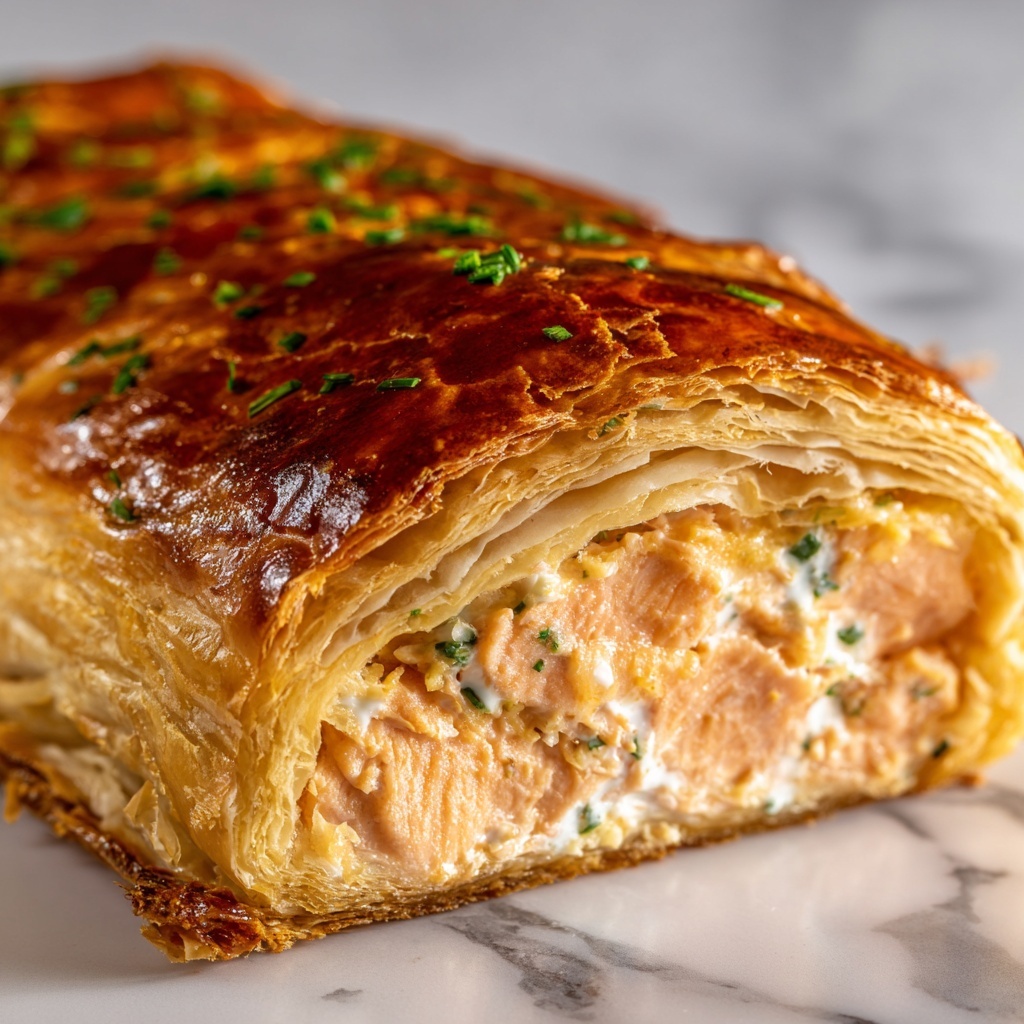 Salmon En Croute with Spinach and Dill Recipe - Recipe Image