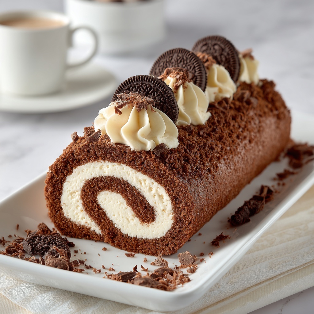 Cookies and Cream Cake Roll Recipe - Recipe Image