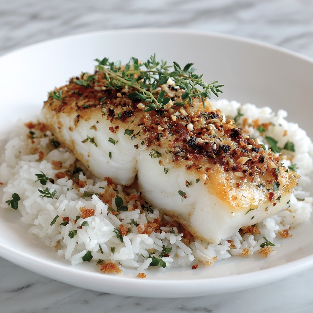 Heavenly Baked Halibut with Lemon and Parsley Recipe - Recipe Image