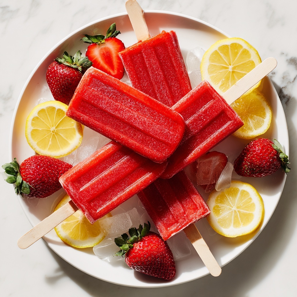 Strawberry Lemonade Popsicles Recipe - Recipe Image