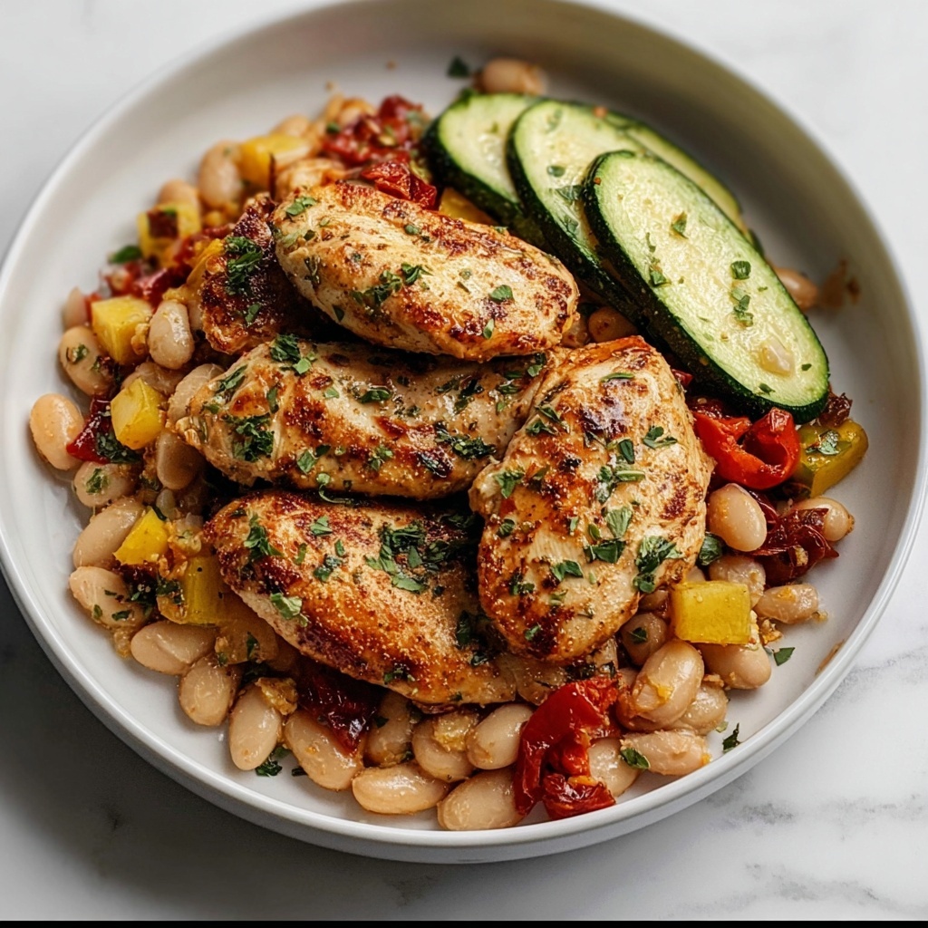 Healthy Spanish Chicken and Beans Recipe - Recipe Image