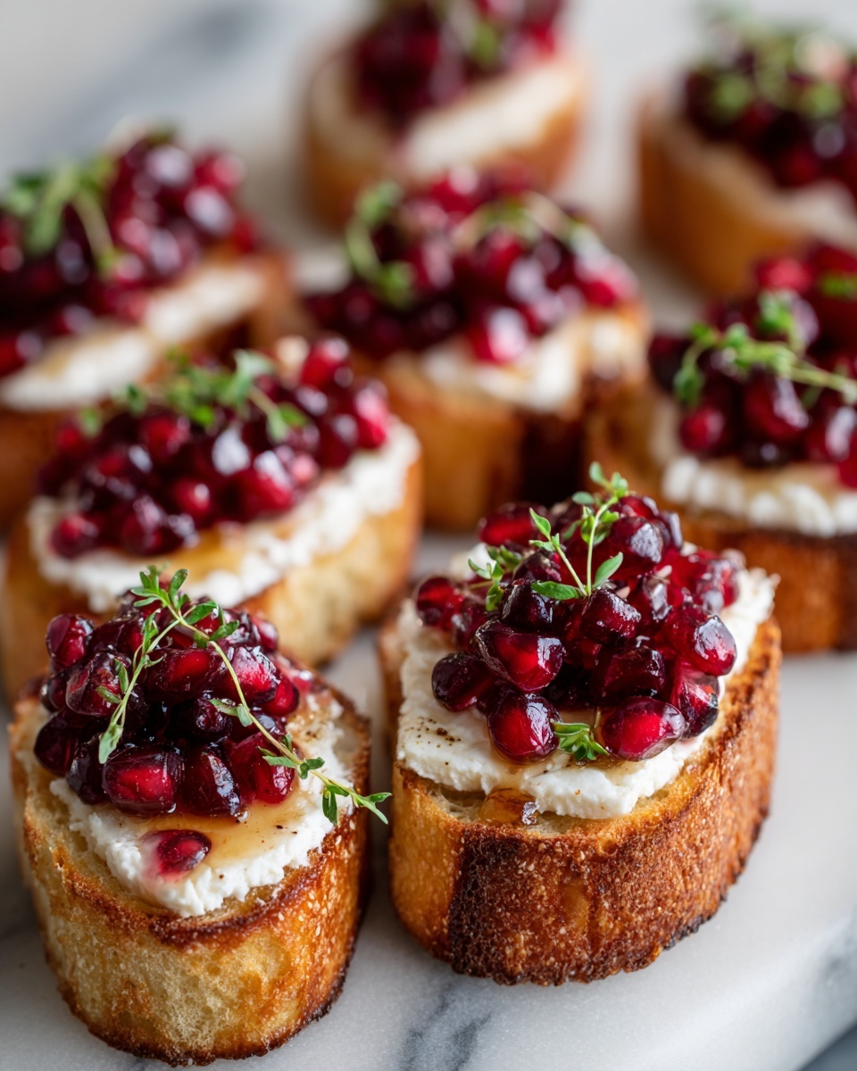 Pomegranate Brie Crostini Appetizer Recipe - Recipe Image