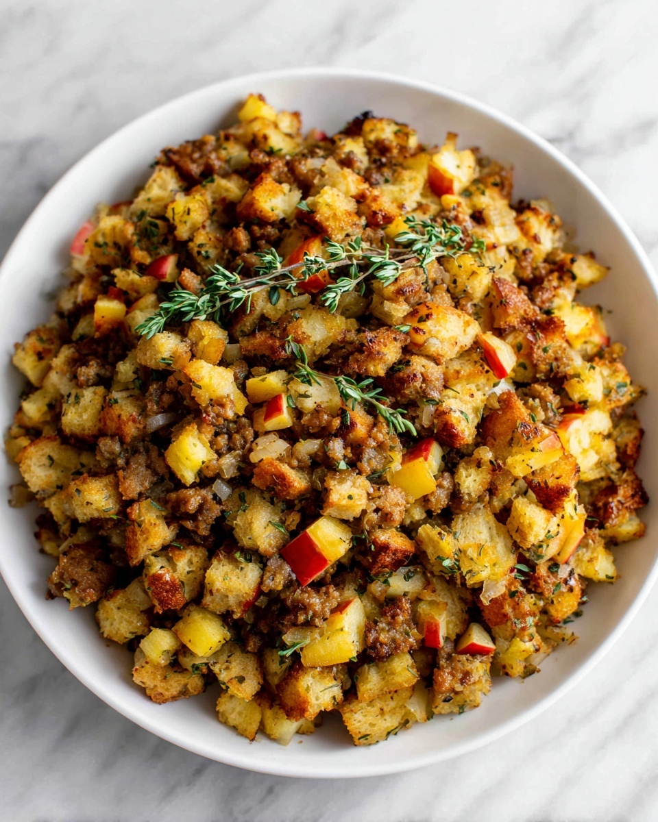 Crockpot Stuffing with Sausage and Apple Recipe - Recipe Image