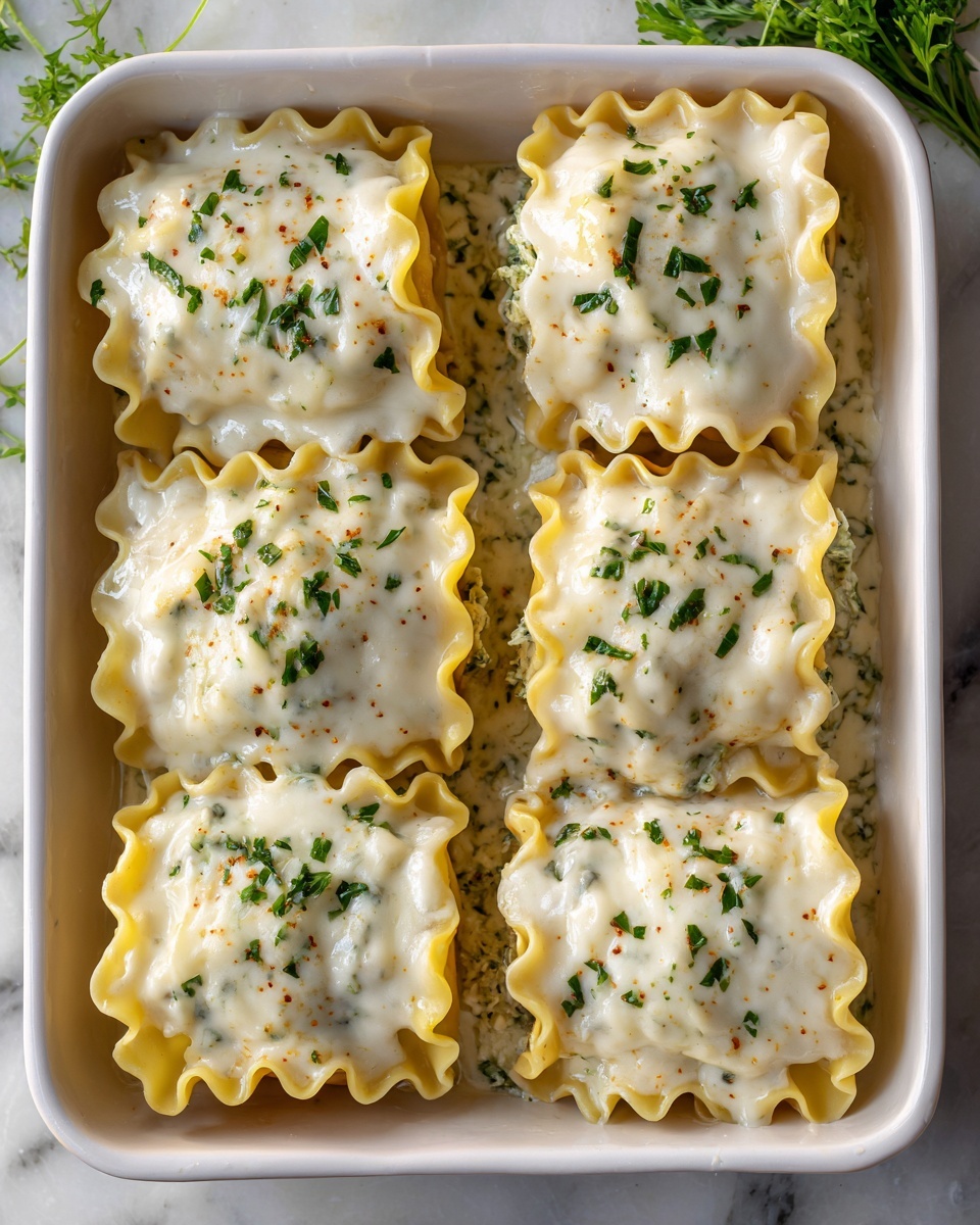 Chicken Alfredo Lasagna Rolls Recipe - Recipe Image