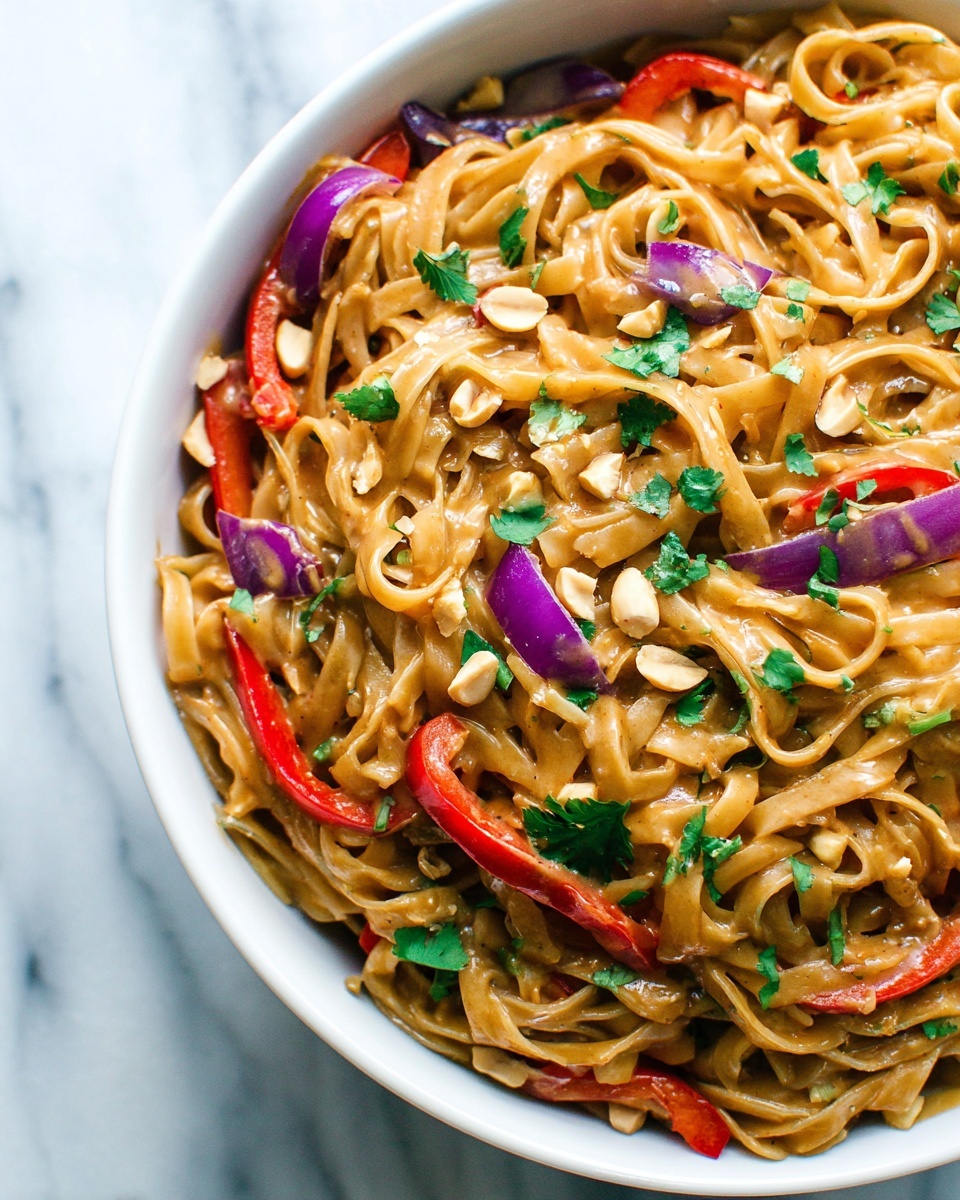 Thai Pasta Salad with Peanut Dressing Recipe - Recipe Image