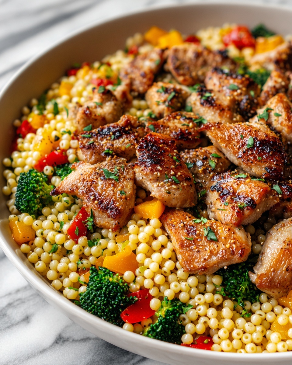 Lemon Chicken & Veggie Orzo Stir Fry Recipe - Recipe Image