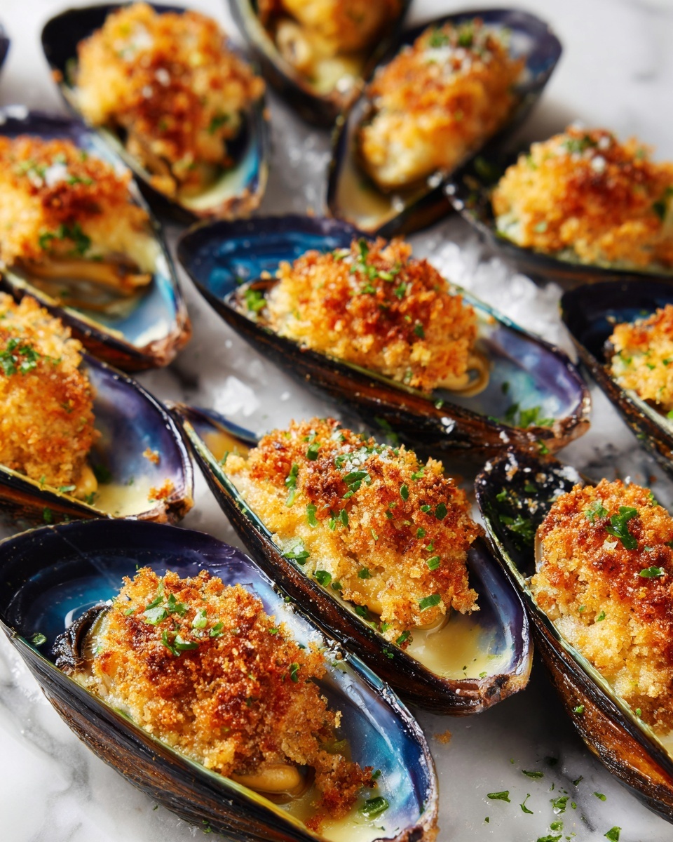 Stuffed Baked Mussels Recipe - Recipe Image