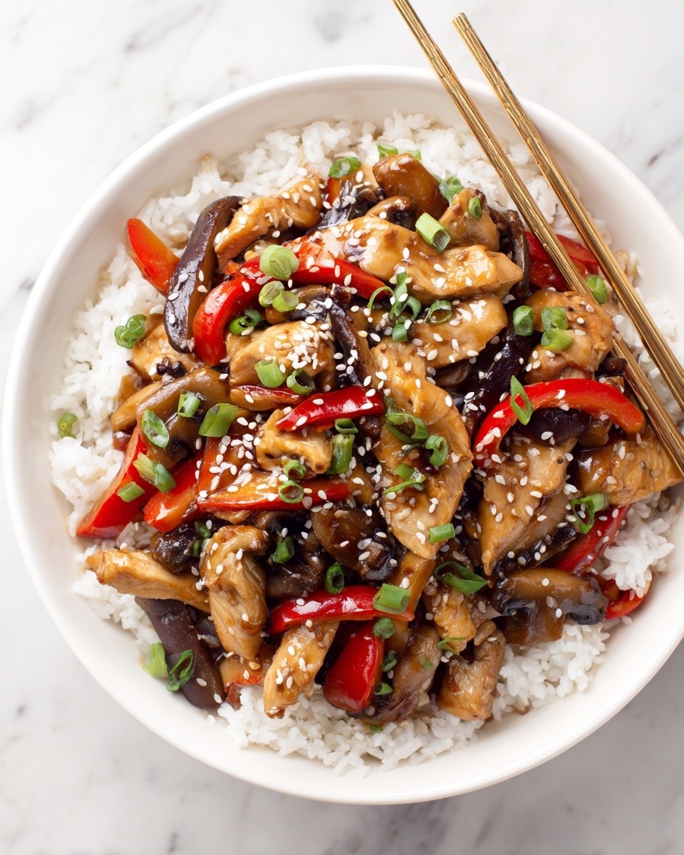 Chicken Mushroom Stir Fry Recipe - Recipe Image