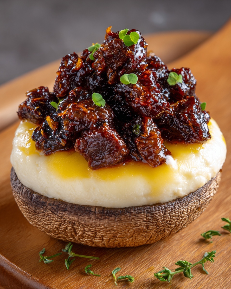 Deep-Fried Mashed Potato Cups Filled with BBQ Beef and Cheese Recipe - Recipe Image