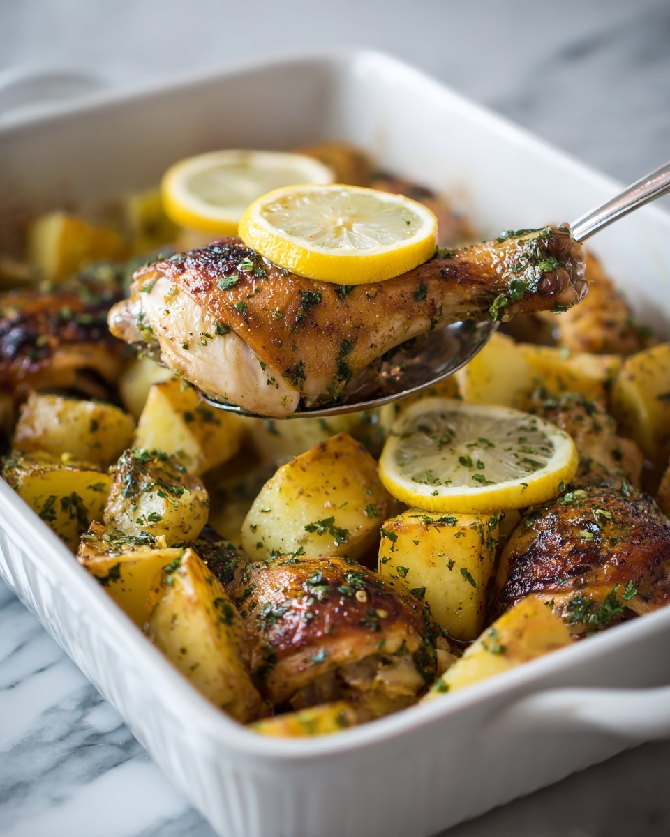 Lemon Greek Chicken and Potatoes Recipe - Recipe Image