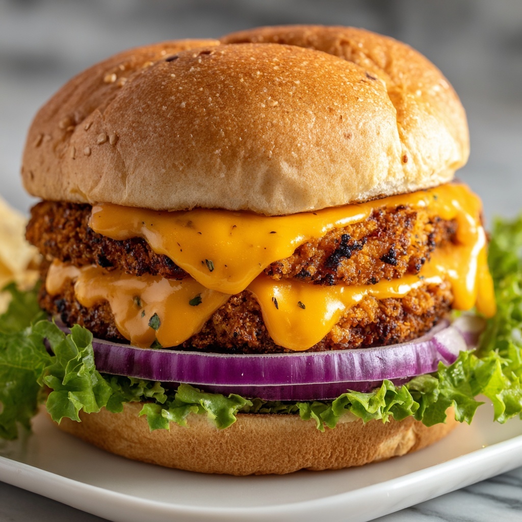 Cheddar Ranch Chicken Burgers Recipe - Recipe Image