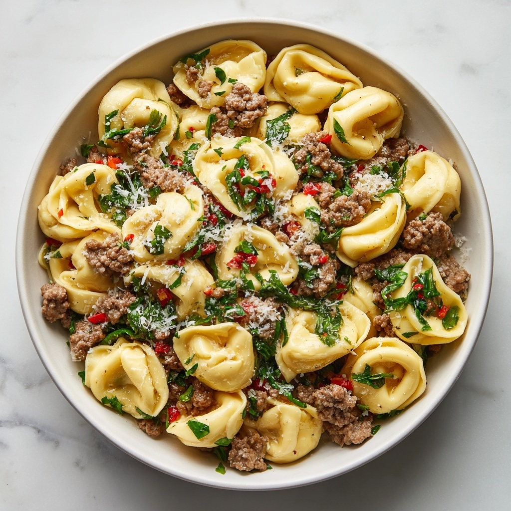 Garlic Butter Beef Tortellini Recipe - Recipe Image