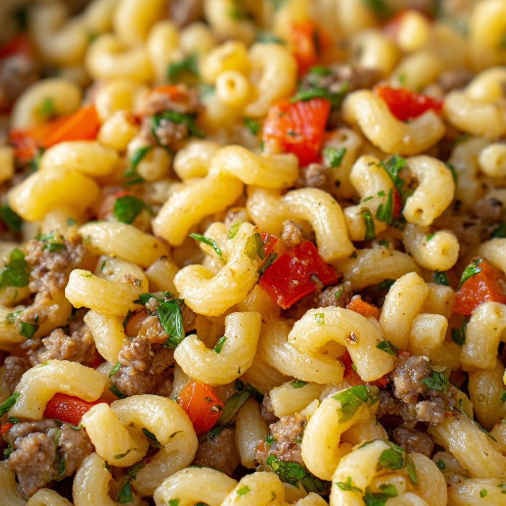 One Pot Beef Taco Pasta Recipe - Recipe Image