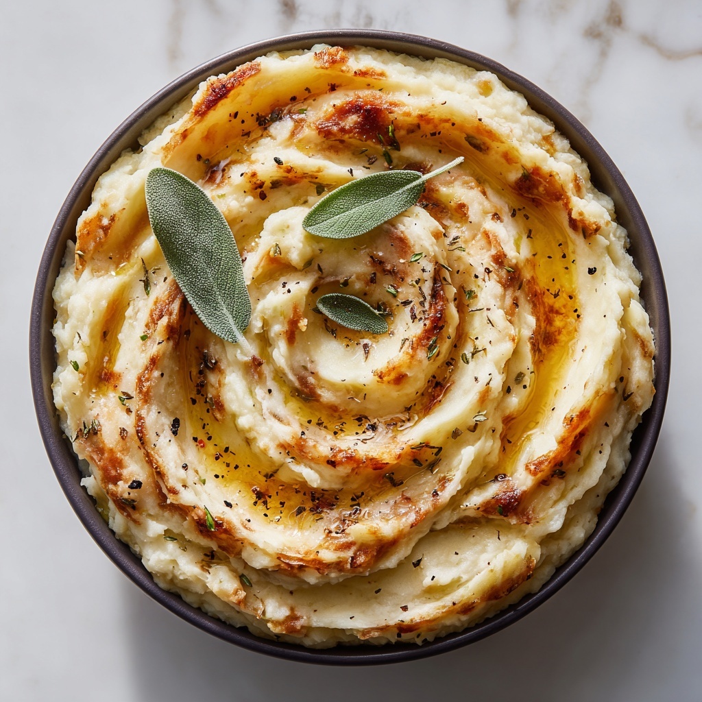 Manchego & Brown Butter Whipped Potatoes Recipe - Recipe Image