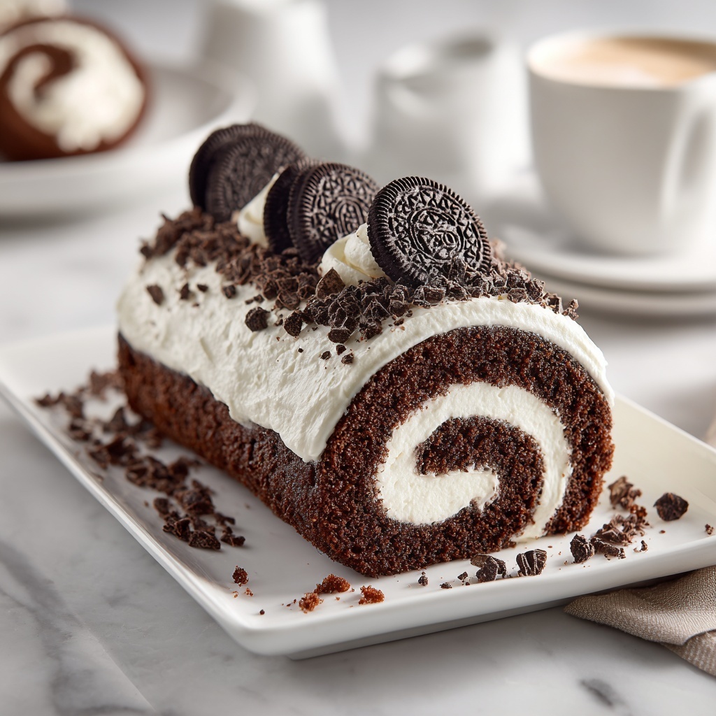 Cookies and Cream Cake Roll Recipe - Recipe Image