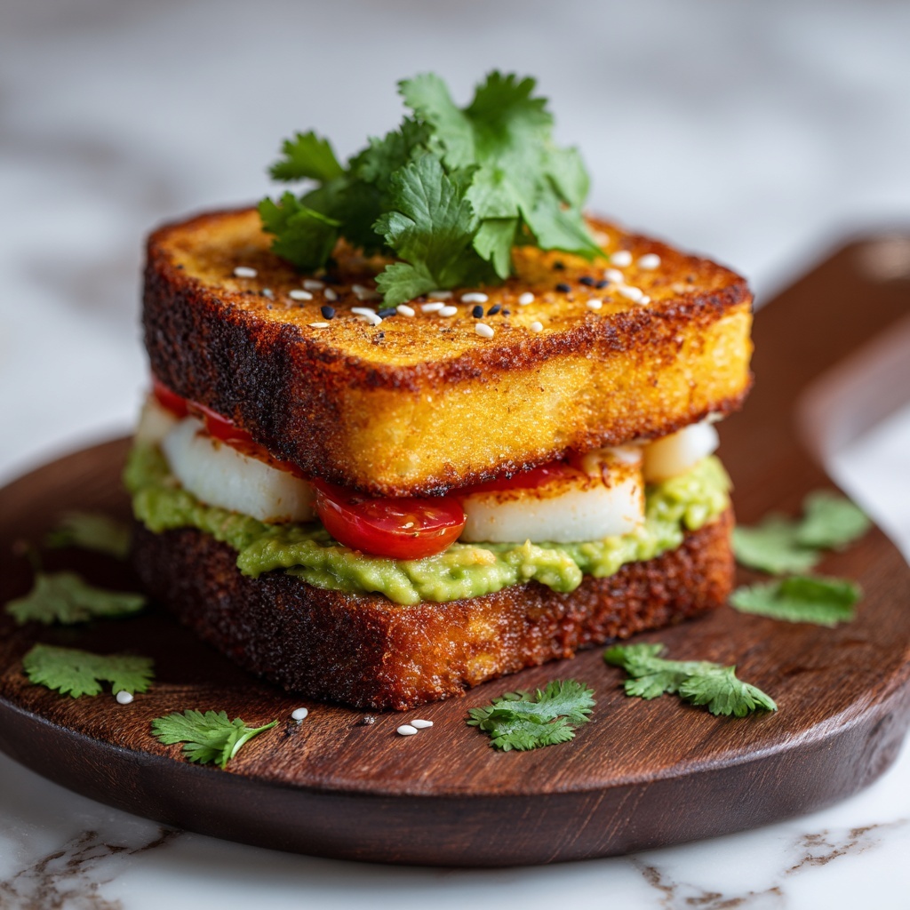 Halloumi, Honey, and Avocado Bagel Recipe - Recipe Image