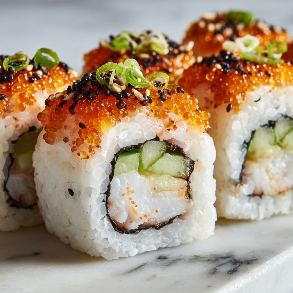 Spicy Shrimp Sushi Stacks Recipe - Recipe Image