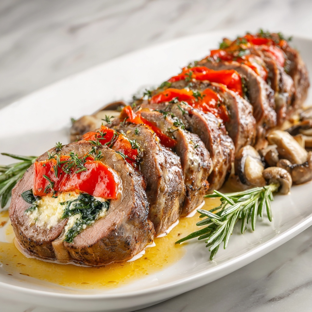 Italian Stuffed Flank Steak Recipe - Recipe Image