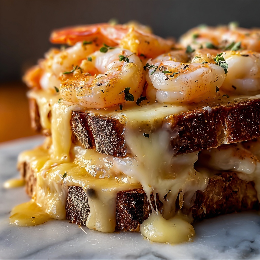 Ultimate Shrimp and Cheese Toast with Garlic Bread Recipe - Recipe Image
