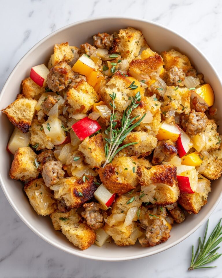 Crockpot Stuffing with Sausage and Apple Recipe
