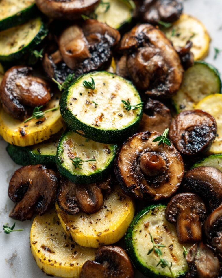 Garlic Herb Zucchini & Mushrooms Recipe