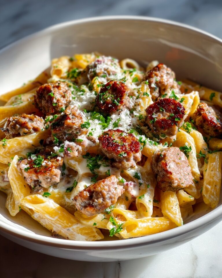 Cheesy Sausage Penne Bake Recipe
