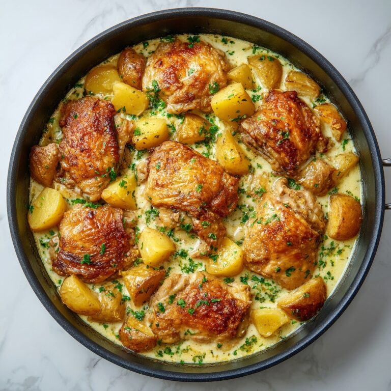 Herb Roasted Chicken in Creamy Garlic Herb Sauce Recipe