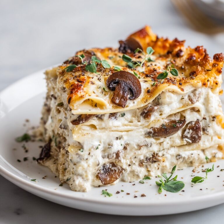 Creamy Chicken Mushroom Lasagna Recipe