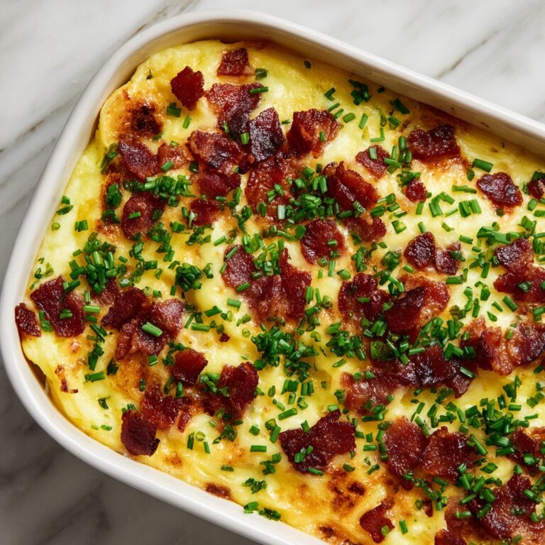 Mashed Potato Casserole with Ground Beef, Bacon, and Cheddar Recipe
