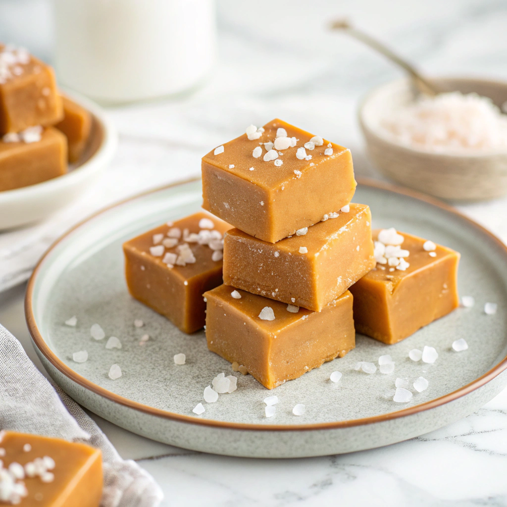 Salted Caramel Fudge with Bourbon and Dulce de Leche Recipe - Recipe Image