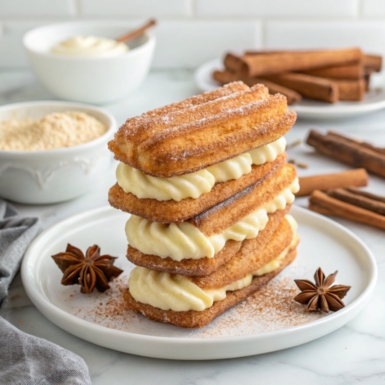 Churro Cinnamon Sugar French Toast with Cream Cheese Icing Recipe