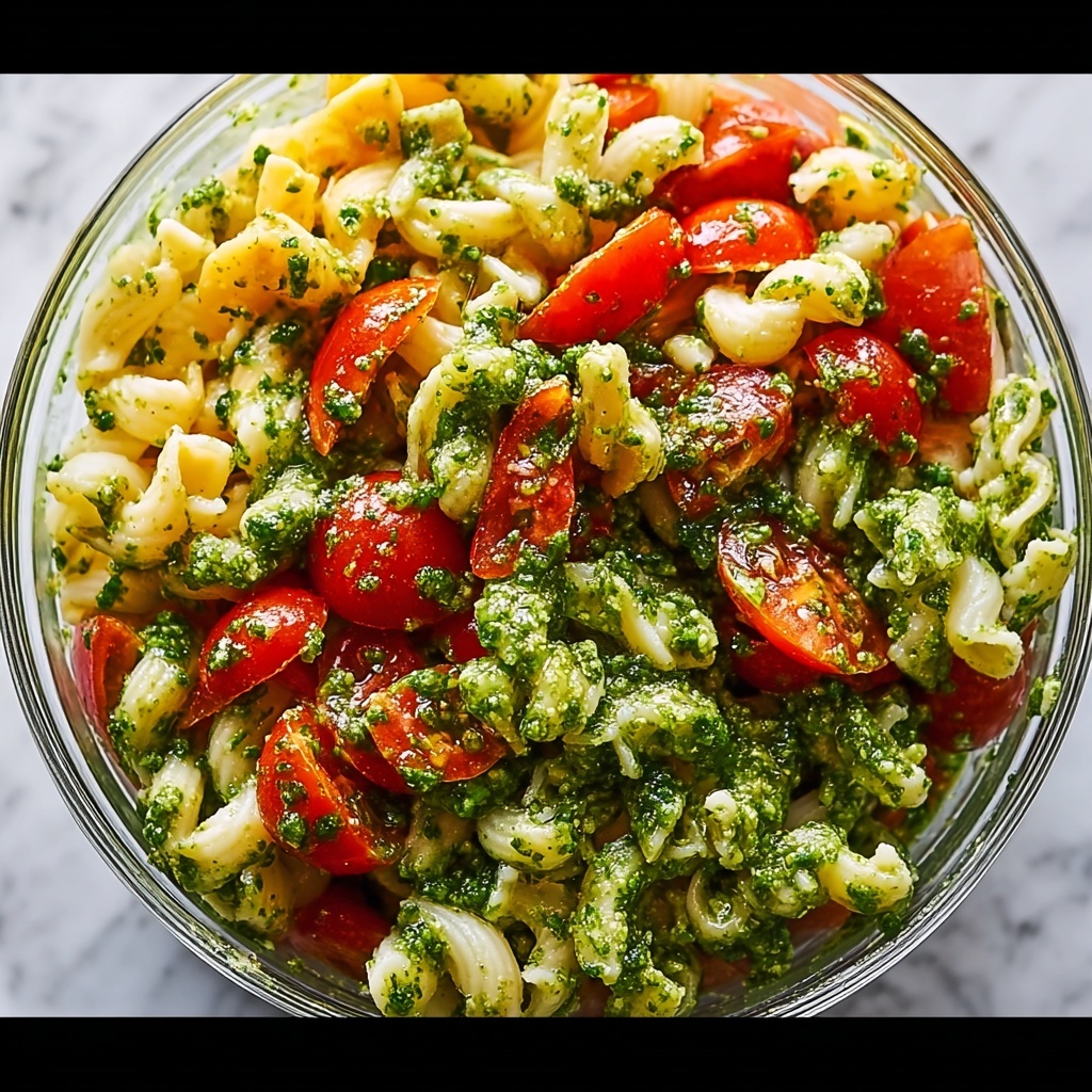 Holiday Pesto Pasta Salad Recipe - Recipe Image