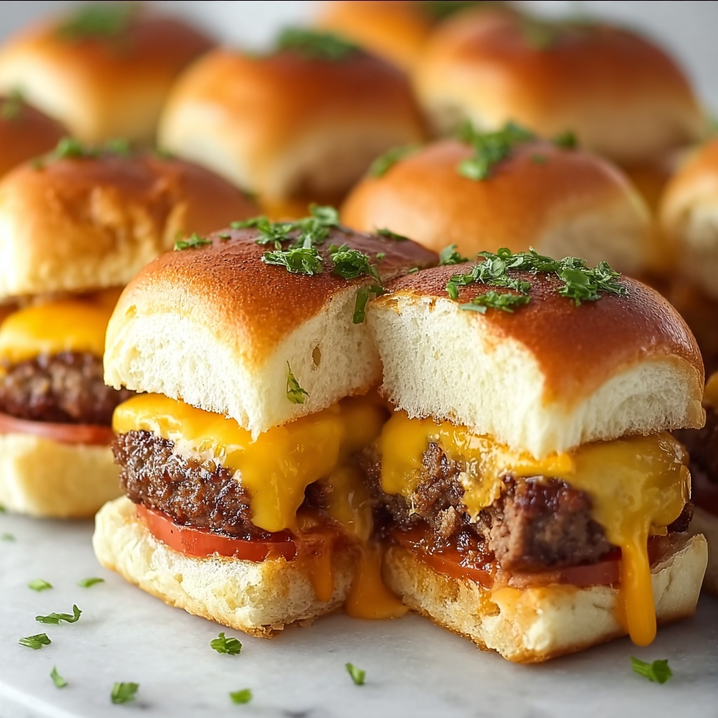 Pull-Apart Cheeseburger Sliders Recipe - Recipe Image