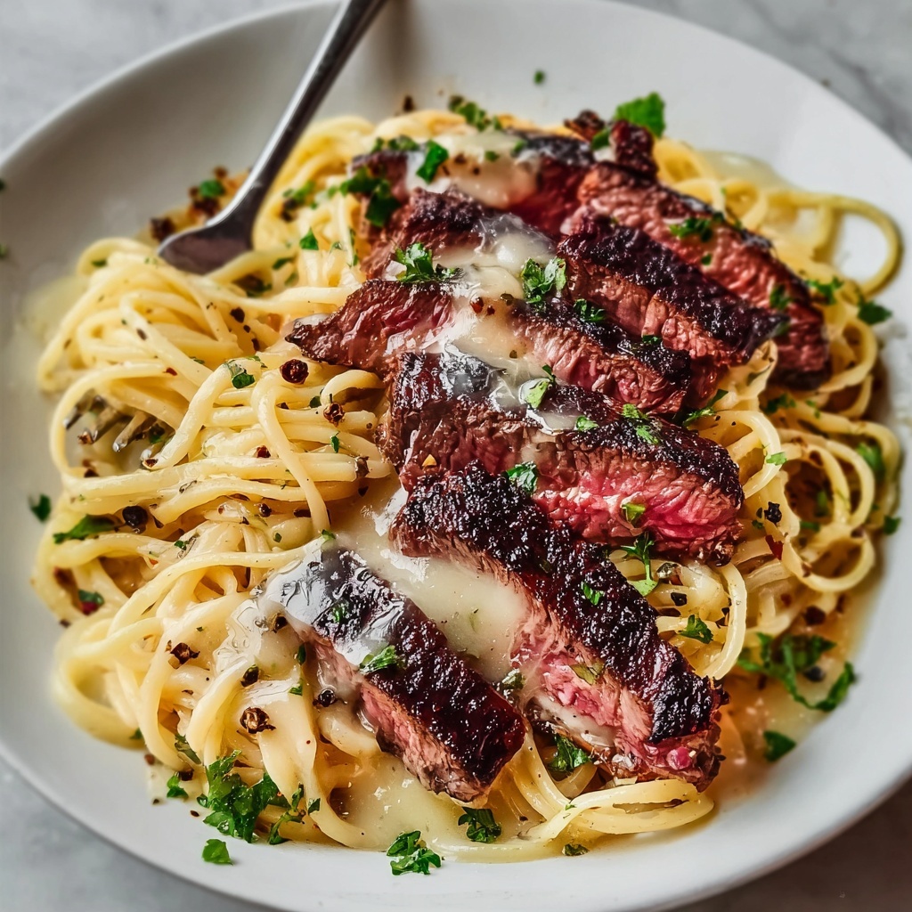 Garlic Butter Steak Lightning Noodles Recipe - Recipe Image