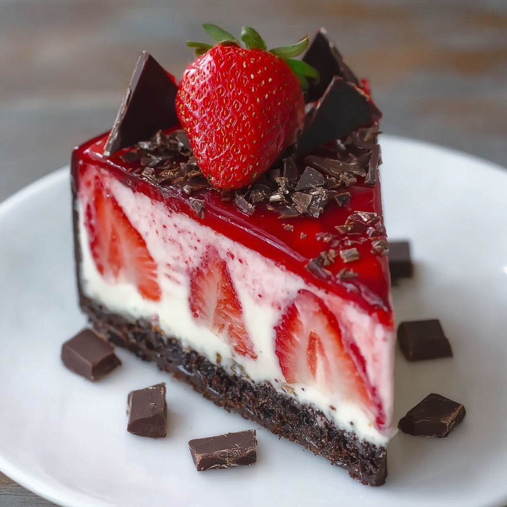 Chocolate Strawberry Swirl Cheesecake Recipe - Recipe Image