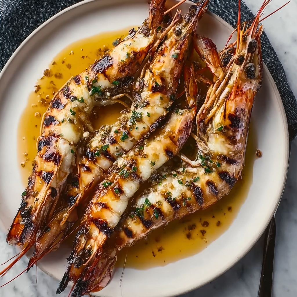 Char-Grilled King Prawns with Lemon Recipe - Recipe Image