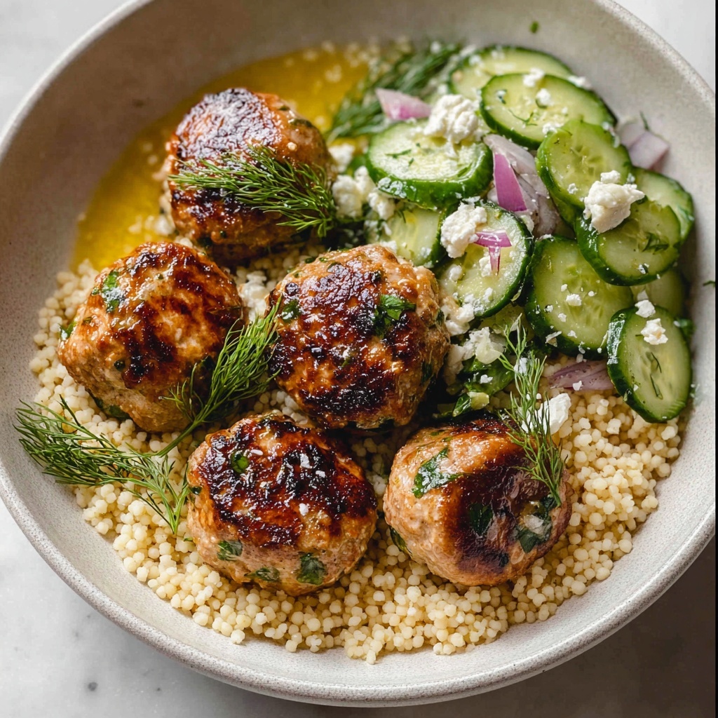 Herby Greek Chicken Meatballs Recipe - Recipe Image