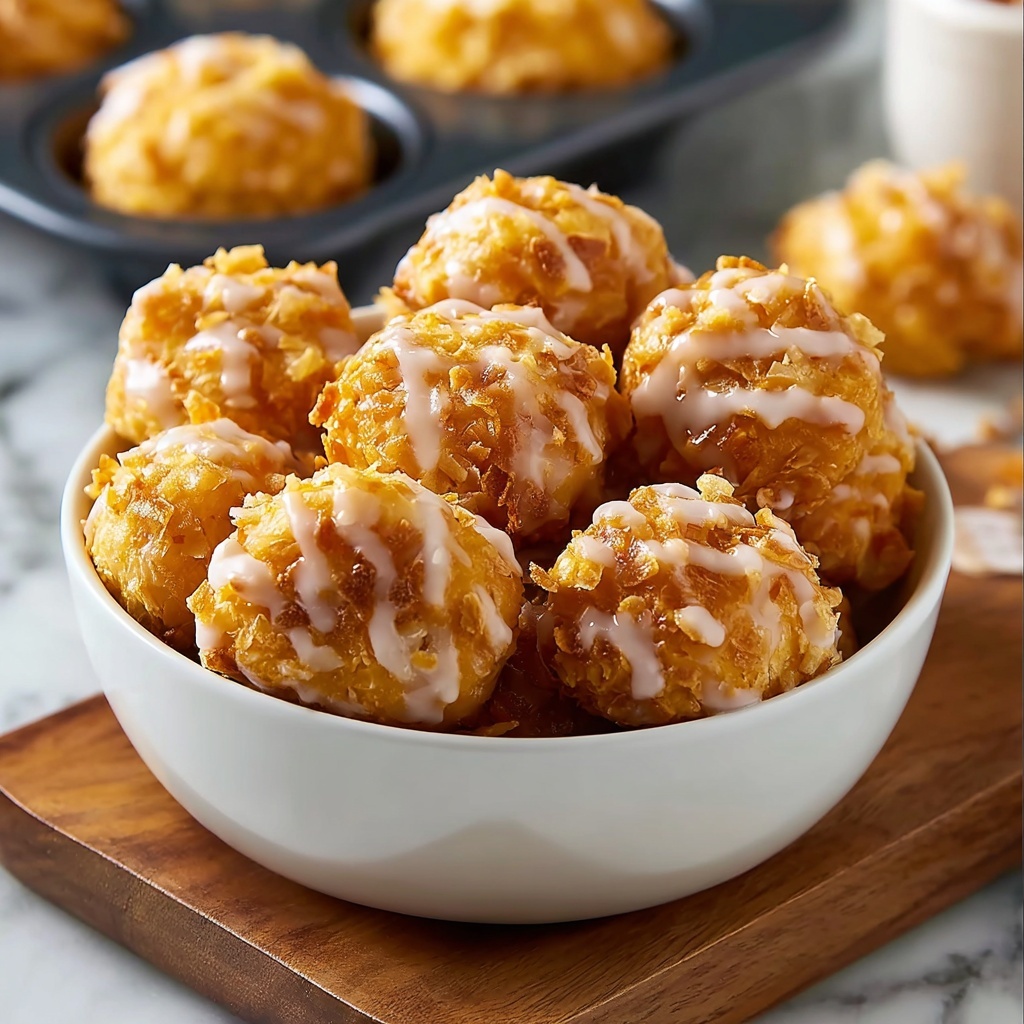 Baked Pumpkin Fritter Bites with Cinnamon Glaze Recipe - Recipe Image