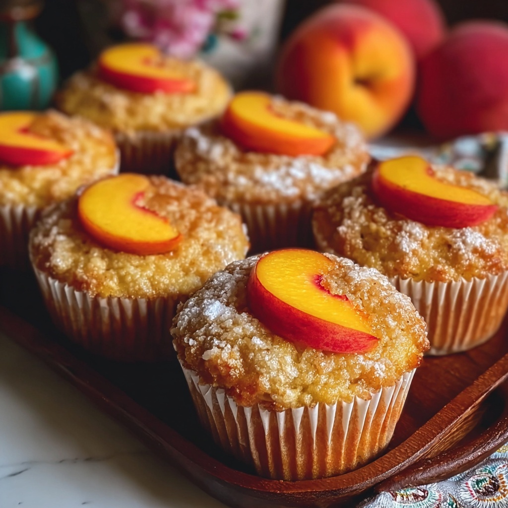 Peach Financiers: Elegant French Almond Cakes Recipe - Recipe Image