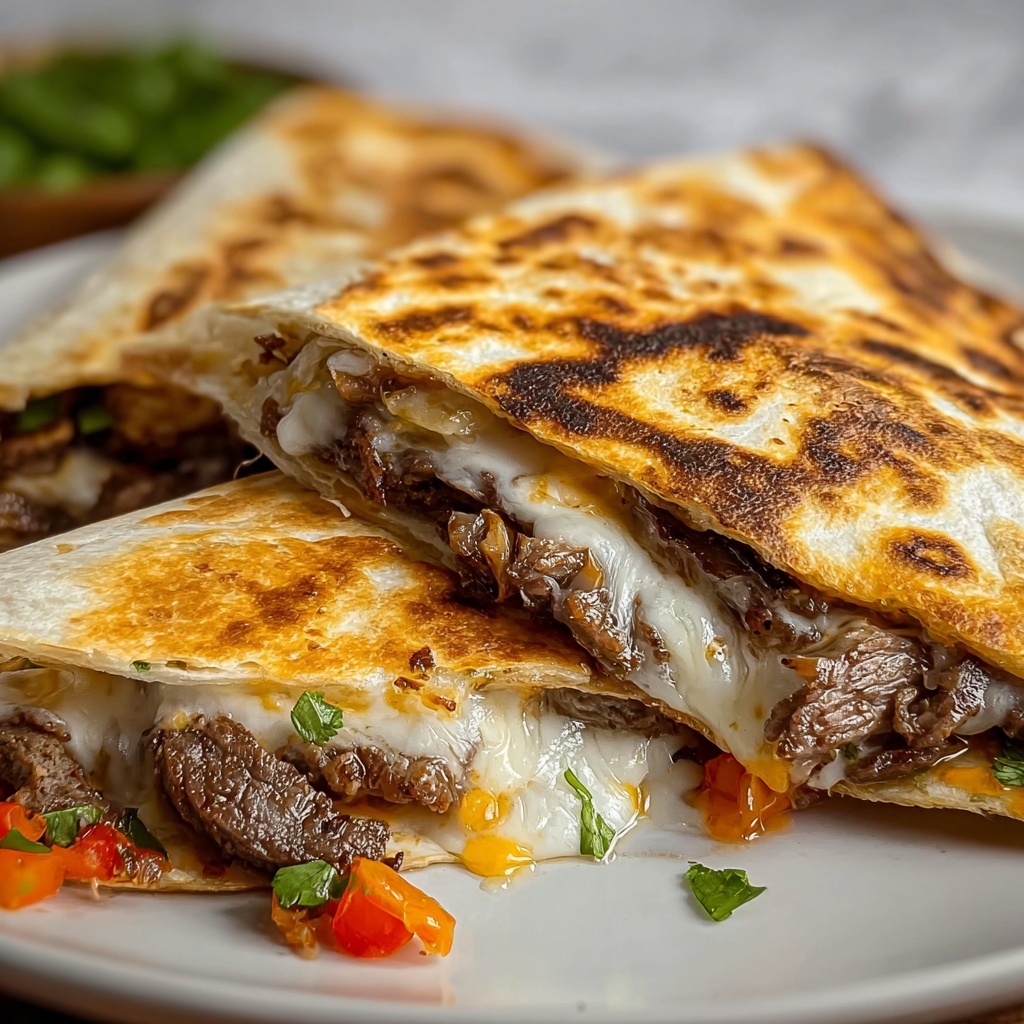 Steak Cheese Quesadillas on Blackstone Recipe - Recipe Image