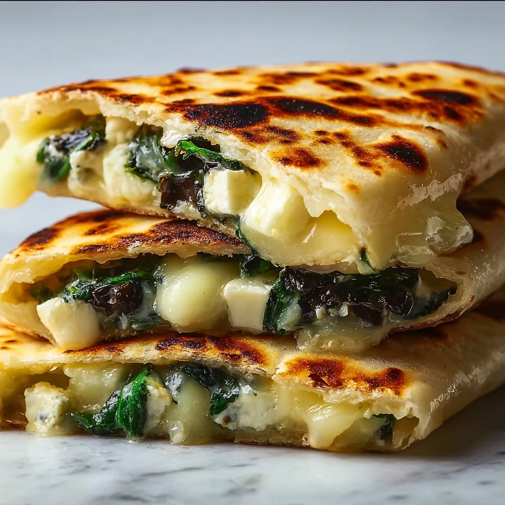 Spinach and Feta Cheese Quesadillas Recipe - Recipe Image