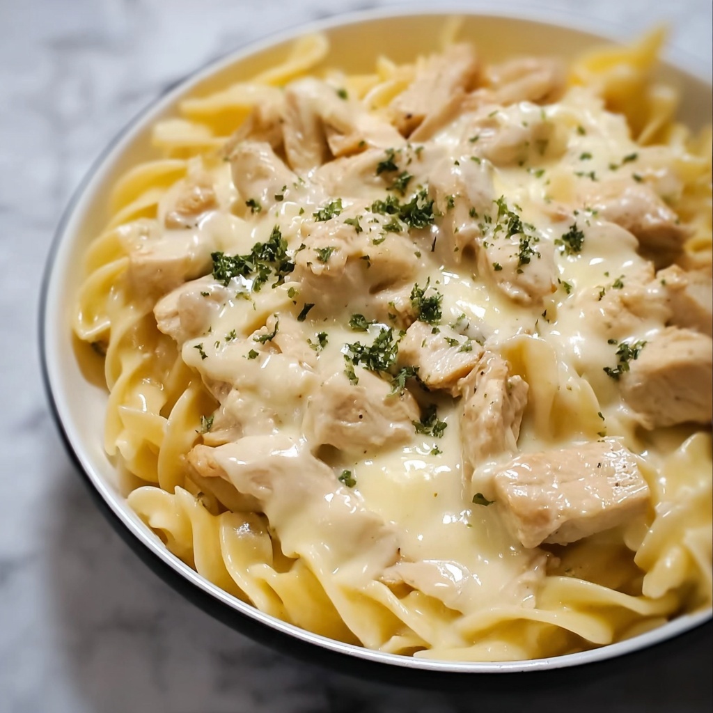 Cheesy Chicken Alfredo Slow Cooker Delight Recipe - Recipe Image
