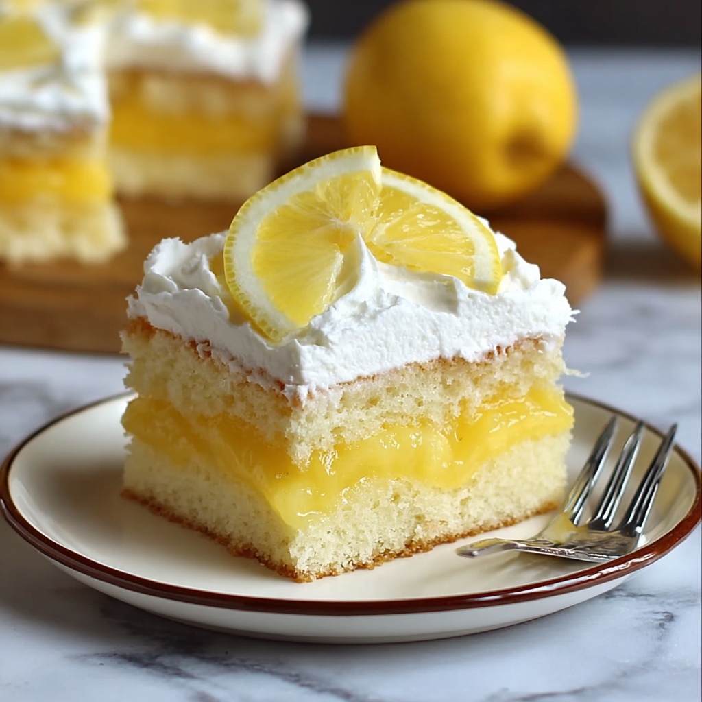 Lemon Lush Cake Recipe - Recipe Image