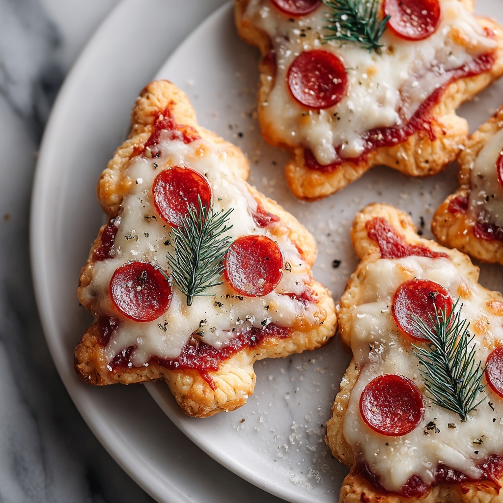 Festive Christmas Tree Pizza Recipe - Recipe Image