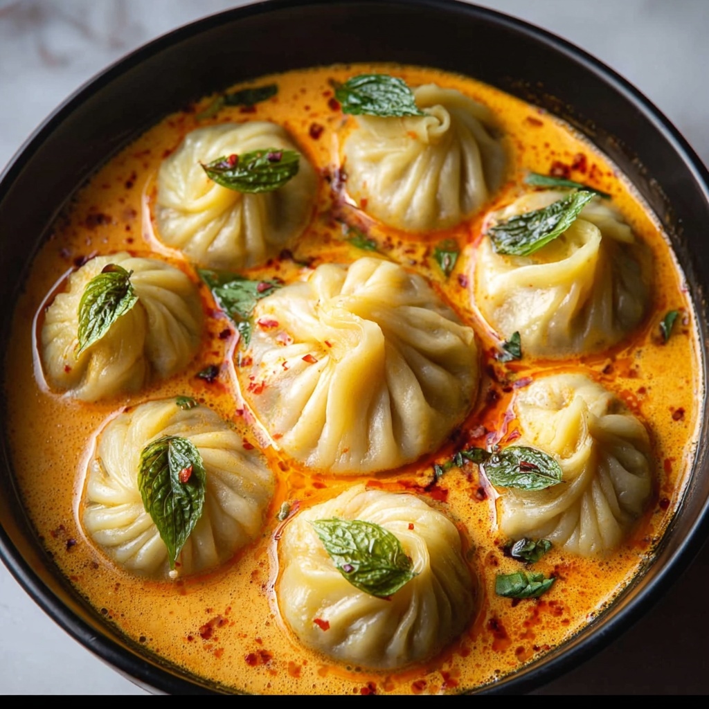 Soup Dumplings in Thai Red Curry Sauce Recipe - Recipe Image