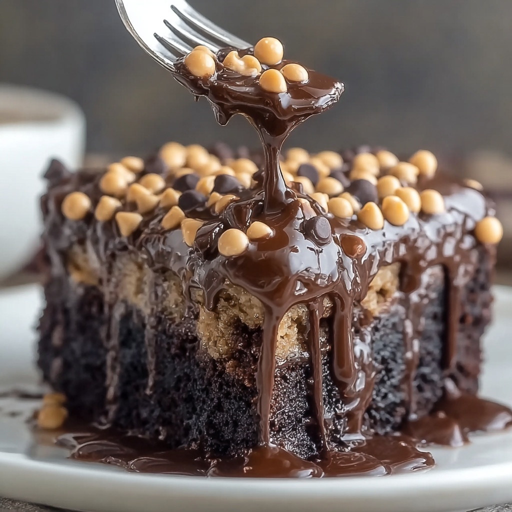 Slow Cooker Double Chocolate Peanut Butter Pudding Cake Recipe - Recipe Image
