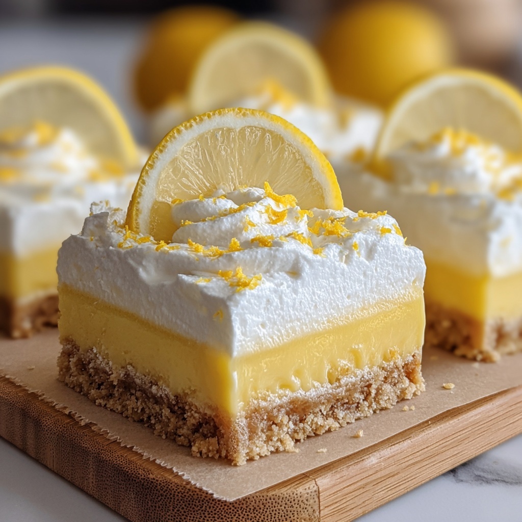 Zesty Lemon Cream Squares Recipe - Recipe Image