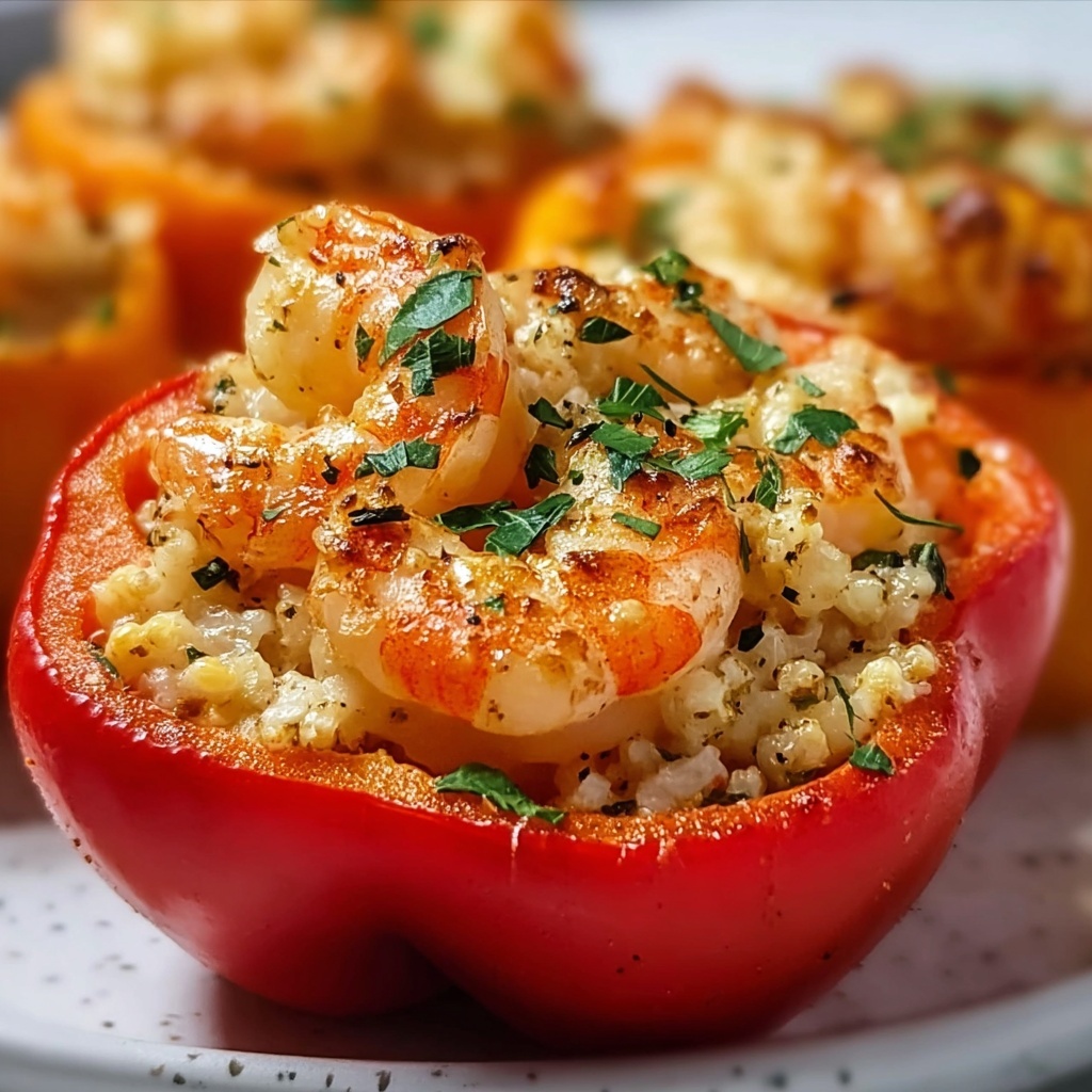 Crab and Shrimp Stuffed Bell Peppers Recipe - Recipe Image
