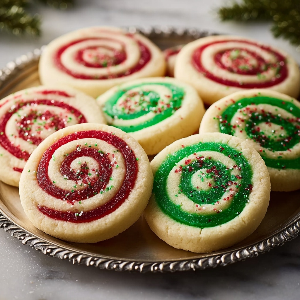 Christmas Swirl Butter Cookies Recipe - Recipe Image