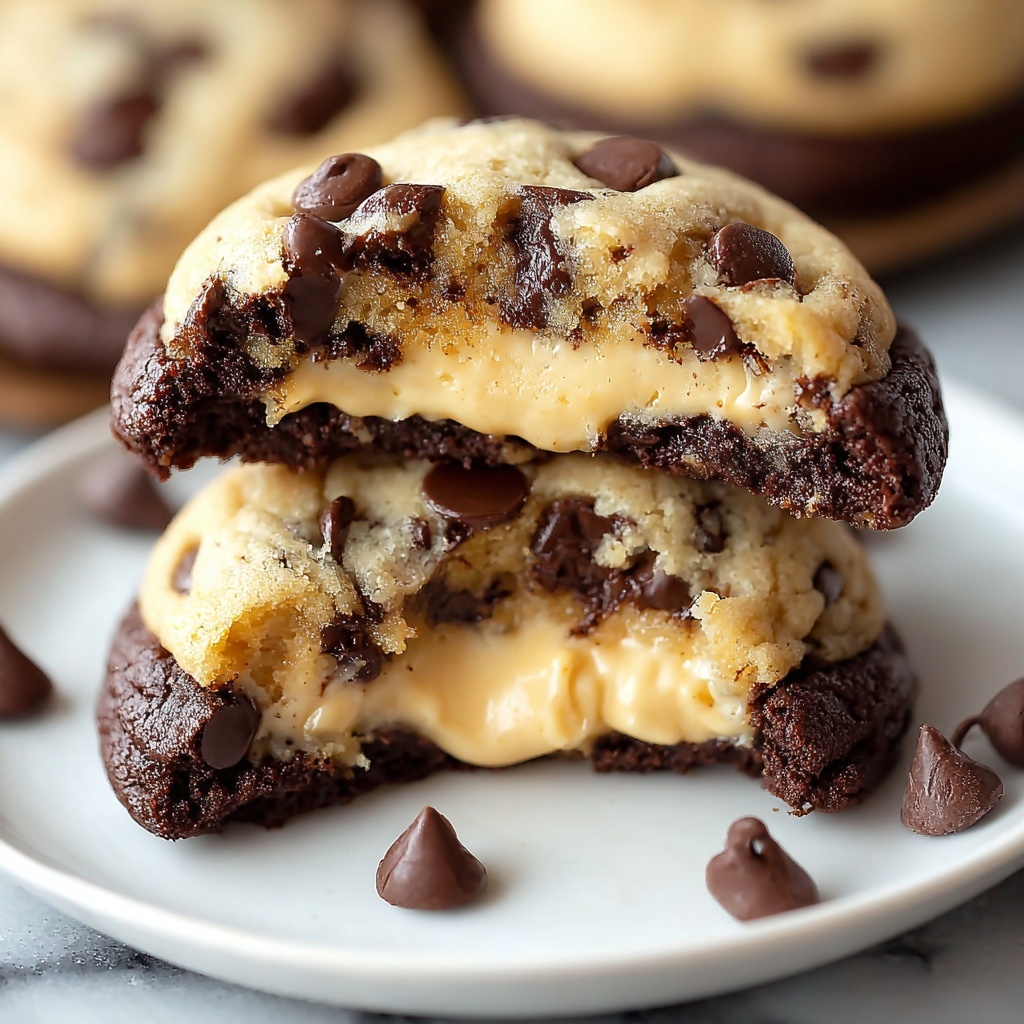 Cheesecake Stuffed Chocolate Chip Cookies Recipe - Recipe Image